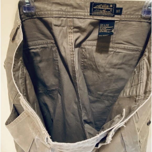 🌟HP🌟VTG 1980-90s Tan 7 Pocket Tall Cargo Pants by Eddie Bauer 38T - Picture 7 of 12